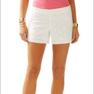 Lilly Pulitzer white lace shorts